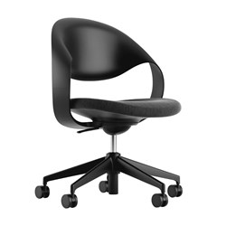 Buro Konfurb Loop Office Chair Black Frame Black Seat 