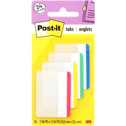 POST-IT DURABLE TABS 686F-1 50mm x 38mm Assorted Pack of 24