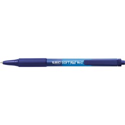Bic Softfeel Ballpoint Pen Retractable Medium 1mm Blue  
